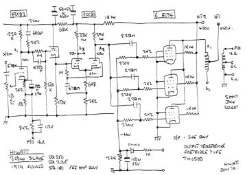 Hiwatt STA250R ;200W schematic circuit diagram